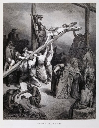 Kristus korsfäst, illustration från Dore-bibeln av Gustave Dore