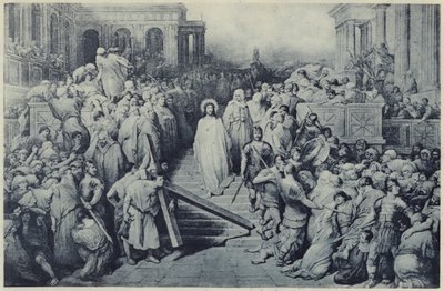 Kristus lämnar prätoriet (litho) av Gustave Dore
