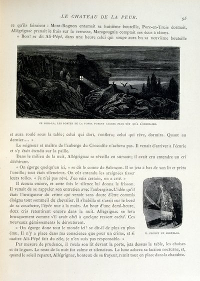 Croque-Mitaine; 1863 illustration, av Gustave Dore (1832 – 1883); Fransk konstnär, grafiker, illustratör. Croque-Mitaine (The bogeyman) en elak karaktär som presenteras för barn för att skrämma dem och på så sätt göra dem klokare. av Gustave Dore