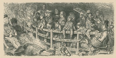 Folkmassor tittar på vagnsracing av Gustave Dore