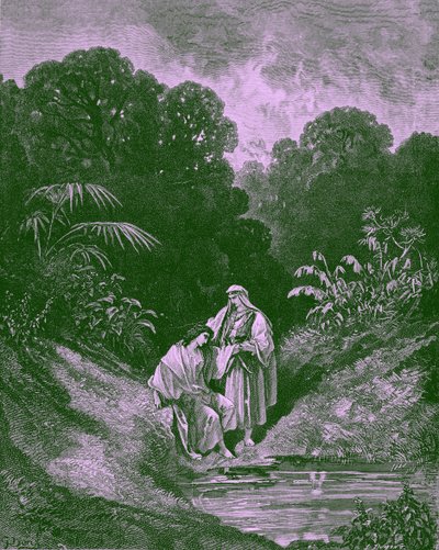 David och Jonathan, av Gustave Doré- Bibeln av Gustave Dore