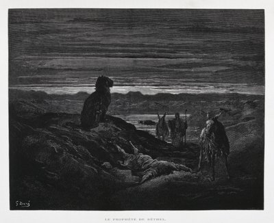 Profeten i Betels död, illustration från Dore-bibeln av Gustave Dore