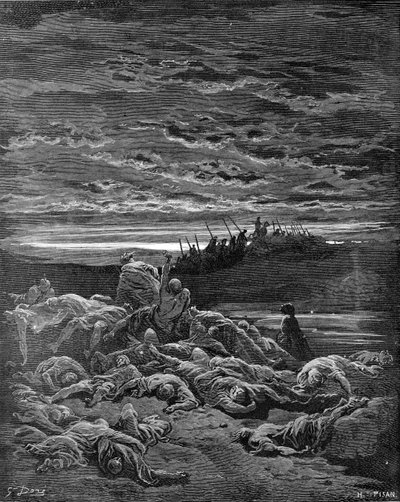 Död av Jerubbaals söner - Bibeln av Gustave Dore