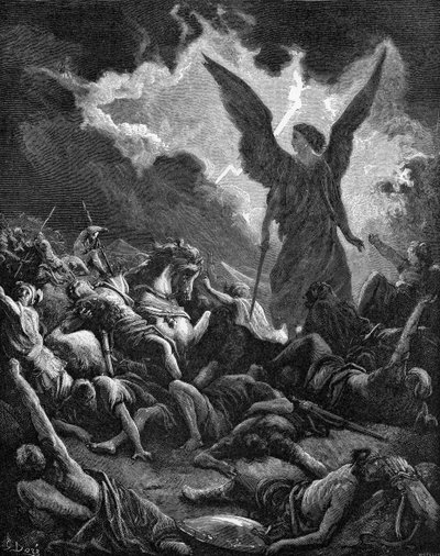Förstörelse av Sanheribs värd av Gustave Dore
