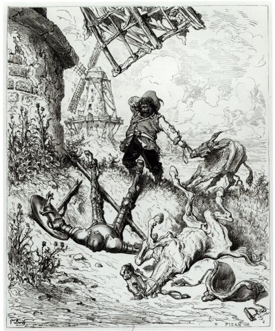 Don Quijote och väderkvarnarna, från 