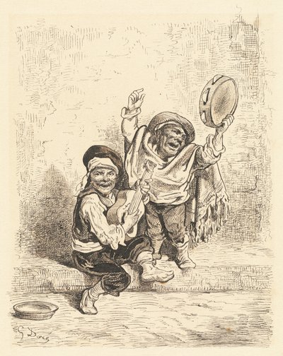 Dvärgmusiker från Granada av Gustave Dore