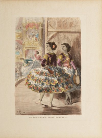 Fandango på Teatro de San Fernando i Sevilla, ca. 1874. av Gustave Dore