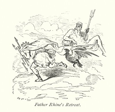 Fader Rhines reträtt (gravyr) av Gustave Dore