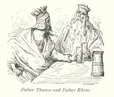 Fader Themsen och Fader Rhen (gravyr) av Gustave Dore