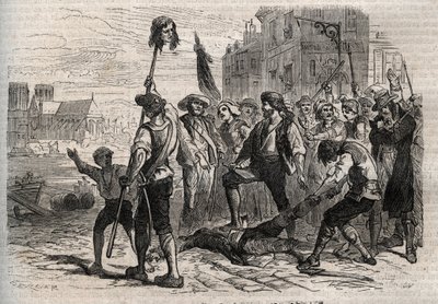 Franska revolutionen: Död av Jacques de Flesselles, greve av Bregy (1730-1789), fransk administratör, prevot des marchands sur les grader de l