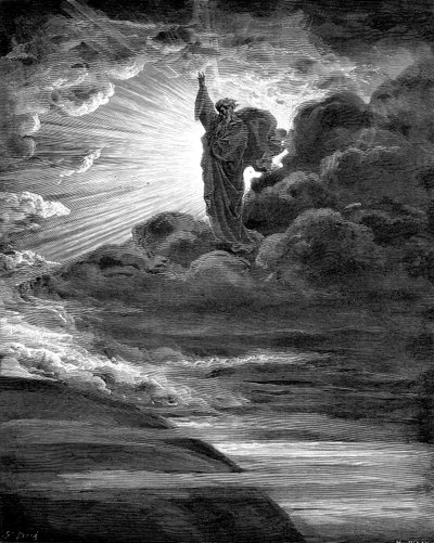 Gud skapar ljus, 1866 av Gustave Dore