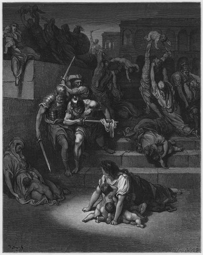 Gustave Dore Bibeln: Massakern på de oskyldiga av Gustave Dore