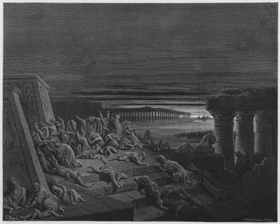 Gustave Dore Bibeln: Mörkrets plåga av Gustave Dore