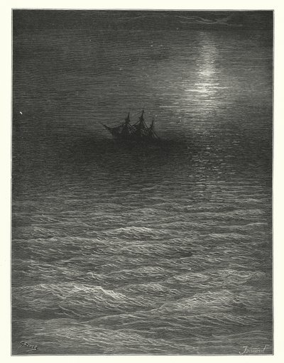 Gustave Dore illustration till Coleridges Rime of the Ancient Mariner (gravyr) av Gustave Dore