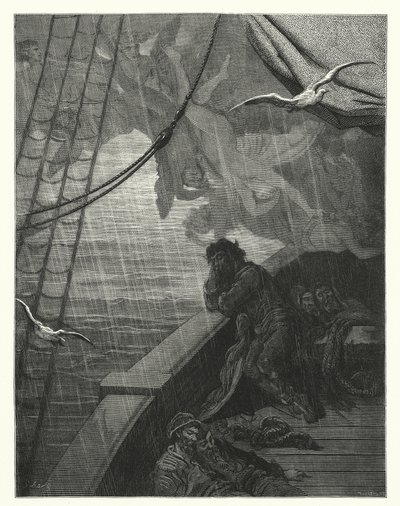 Gustave Dore illustration till Coleridges Rime of the Ancient Mariner (gravyr) av Gustave Dore