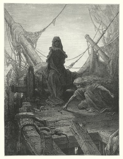 Gustave Dore-illustration till Coleridges Rime of the Ancient Mariner (gravyr) av Gustave Dore