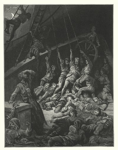 Gustave Dore-illustration till Coleridges Rime of the Ancient Mariner (gravyr) av Gustave Dore