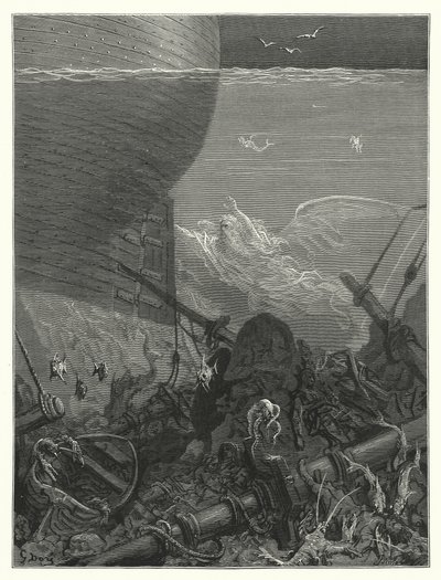 Gustave Dore-illustration till Coleridges Rime of the Ancient Mariner (gravyr) av Gustave Dore