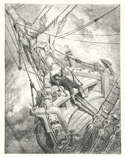 Gustave Dore-illustration till Coleridges Rime of the Ancient Mariner (gravyr) av Gustave Dore
