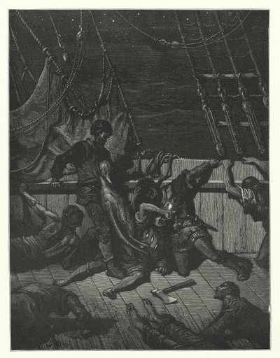 Gustave Dore-illustration till Coleridges Rime of the Ancient Mariner (gravyr) av Gustave Dore