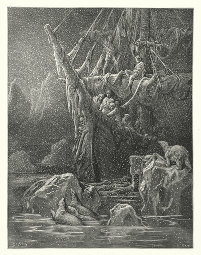 Gustave Dore-illustration till Coleridges Rime of the Ancient Mariner (gravyr) av Gustave Dore