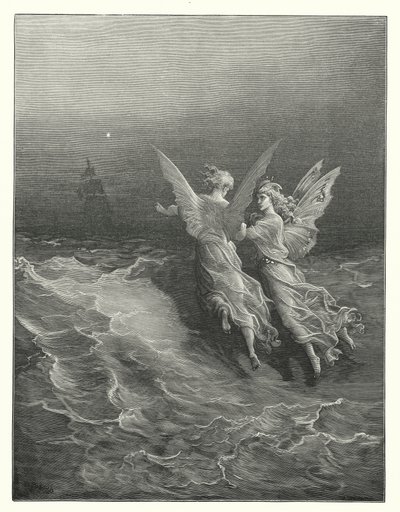 Gustave Dore-illustration till Coleridges Rime of the Ancient Mariner (gravyr) av Gustave Dore