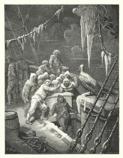 Gustave Dore-illustration till Coleridges Rime of the Ancient Mariner (gravyr) av Gustave Dore