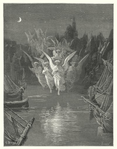 Gustave Dore-illustration till Coleridges Rime of the Ancient Mariner (gravyr) av Gustave Dore