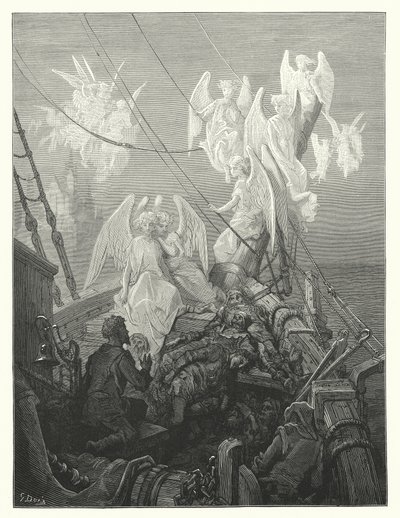 Gustave Dore-illustration till Coleridges Rime of the Ancient Mariner (gravyr) av Gustave Dore