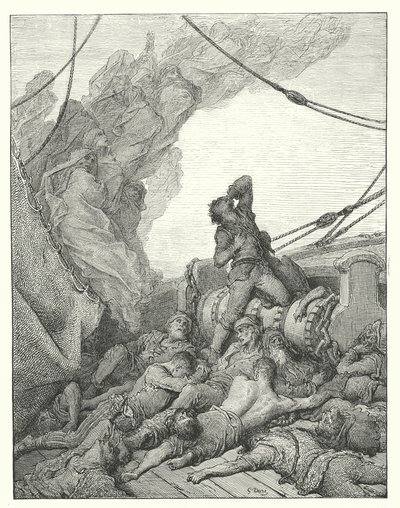 Gustave Dore-illustration till Coleridges Rime of the Ancient Mariner (gravyr) av Gustave Dore