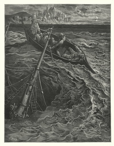 Gustave Dore-illustration till Coleridges Rime of the Ancient Mariner (gravyr) av Gustave Dore
