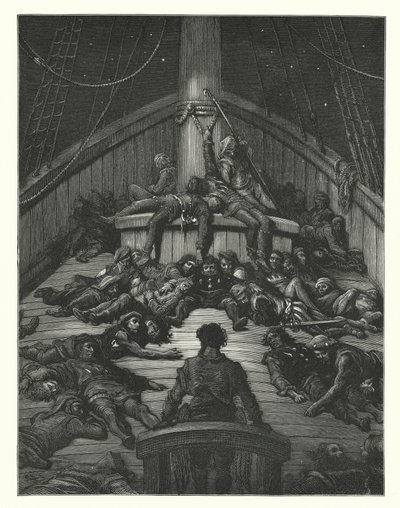Gustave Dore-illustration till Coleridges Rime of the Ancient Mariner (gravyr) av Gustave Dore