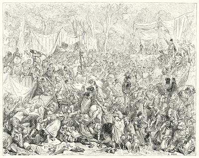 Gustave Dores Don Quijote: "Don Quijotes ankomst till Camacho och Quiterias bröllop" (gravyr) av Gustave Dore