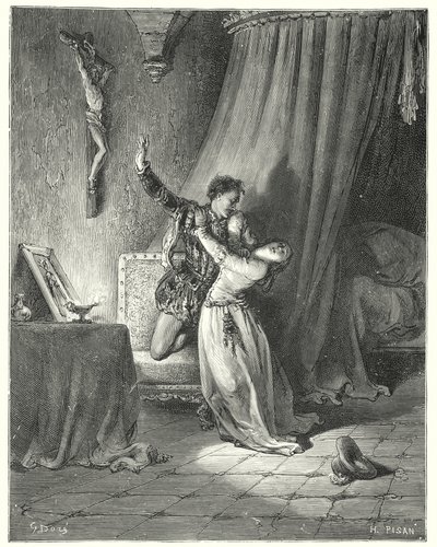 Gustave Dores Don Quijote: "Jag är din i detta ögonblick, vackra Dorothea: se, jag ger dig här min hand för att vara din" (gravyr) av Gustave Dore