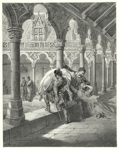 Gustave Dores Don Quijote: "Lucinda fann sig själv i hans makt, föll i svimning" (gravyr) av Gustave Dore