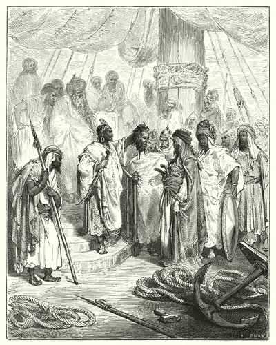 Gustave Dores Don Quijote: "De högg av hans huvud och förde det till den turkiske generalen" (gravyr) av Gustave Dore