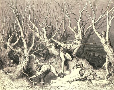 Skynda nu, ropade de förnämsta, skynda dig nu döden!, c1890. av Gustave Dore