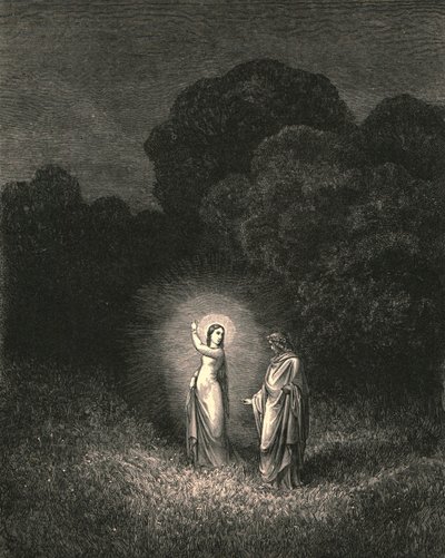 Jag, som nu bjuder dig i detta ärende, är Beatrice, c1890. av Gustave Dore