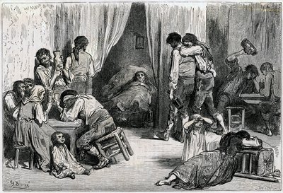 Illsutration till "Voyage en Espagne" skriven av Charles Davillier publicerad 1866 (gravyr) av Gustave Dore