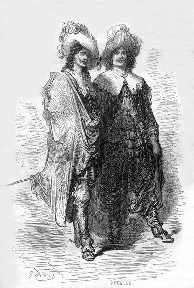 Illustration av Gustave Dore av boken Kapten Fracasse av Theophile Gautier av Gustave Dore