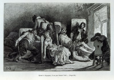 Illustration som visar "Captain Fracasse" en karaktär av commedia dell