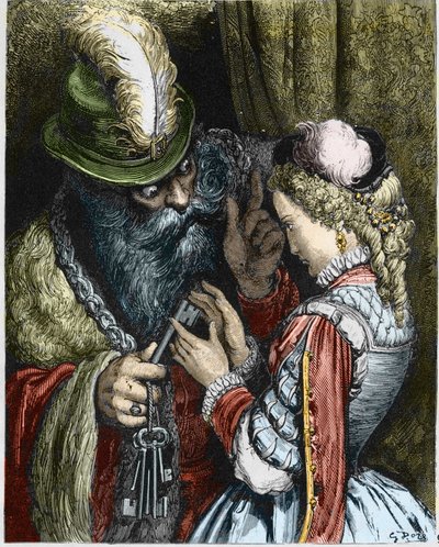 Illustration för "" Bluebeard"" av Gustave Dore