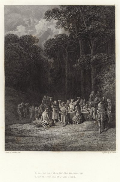 Illustration för Vivien av Alfred Tennyson av Gustave Dore