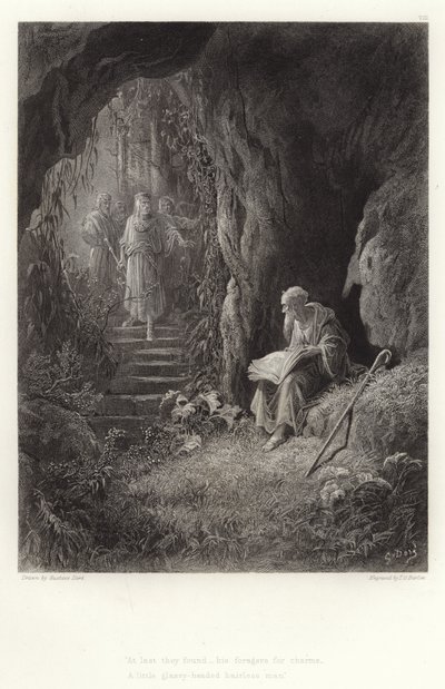 Illustration för Vivien av Alfred Tennyson av Gustave Dore