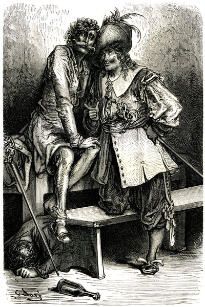 Illustration för kapten Fracasse av Gustave Dore