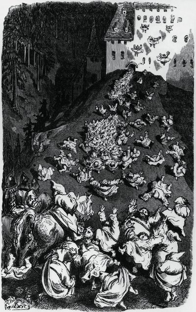 Illustration till samling humoristiska berättelser (Contes drolatiques), av Honore de Balzac (1799-1850) av Gustave Dore