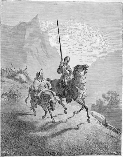 Illustration till boken Don Quixote de la Mancha av M. de Cervantes, 1863. av Gustave Dore