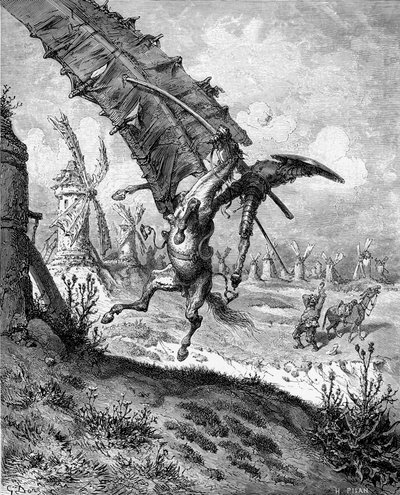 Illustration till boken Don Quixote de la Mancha av M. de Cervantes, 1863. av Gustave Dore