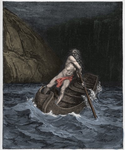 Helvete, låt 3: Charon av Gustave Dore