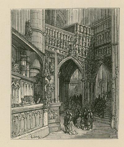Interiör av Westminster Abbey av Gustave Dore